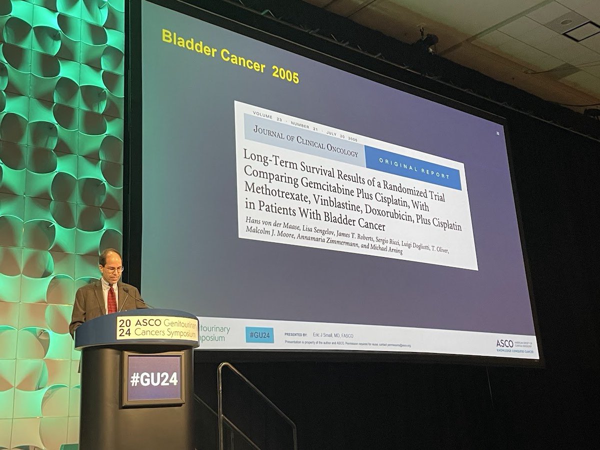 Kicking off #GU24 is our newly elected @ASCO president, Dr. Eric Small! As a member of the small group that created this meeting, he's the perfect person to highlight its growth. It's hard to believe that 20y have passed since #TAX327/@SWOG studies affirming docetaxel for…