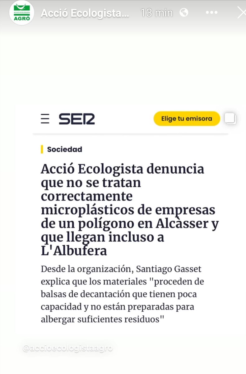 Aquests abocaments porten anys succeint-se la <a href="/CHJucar/">Confederación Hidrográfica del Júcar</a>  i <a href="/AjuntAlcasser/">Ajuntament Alcàsser</a> eren coneixedors.

Gràcies <a href="/AEAgro/">AccióEcologista Agró</a>

Denuncies 2022 i 2023  <a href="/levante_emv/">Levante-EMV</a> <a href="/perlhorta/">Per L'Horta 🍉</a>
<a href="/elperiodic/">elperiodic.com</a> <a href="/lasprovincias/">LAS PROVINCIAS</a>
<a href="/radiovalencia/">Radio Valencia SER</a> <a href="/SabinaGoretti/">Sabina-Goretti</a> 

➡️ fb.watch/pOgkgXTeci/

elperiodic.com/pvalencia/acci…