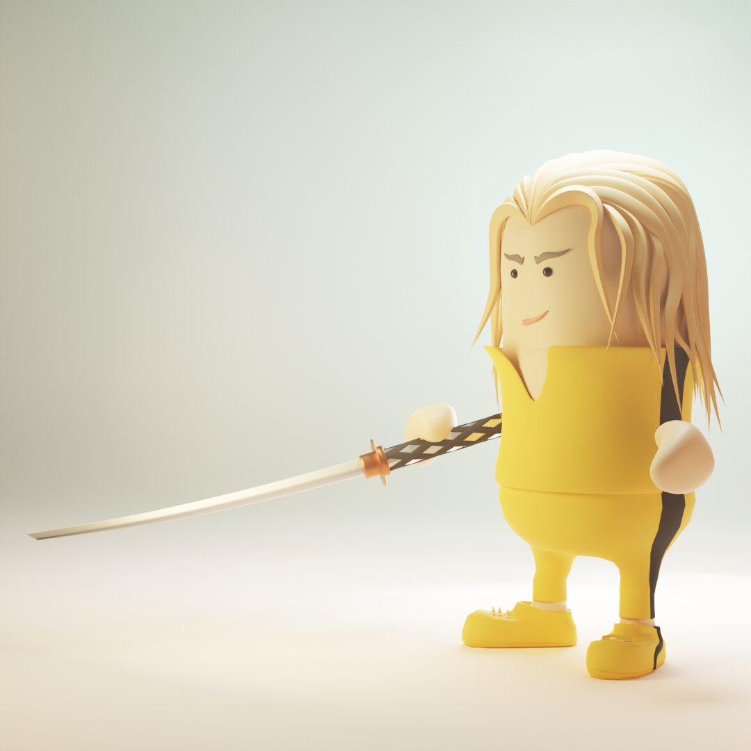 Kill Bill Lowpoly Character Design created in 
Blender 3D 🔥
Original Reference-<a href="/polygonrunway/">polygonrunway</a>
#b3d #blender3d #3dartwork  #3dmodeling  #lowpoly