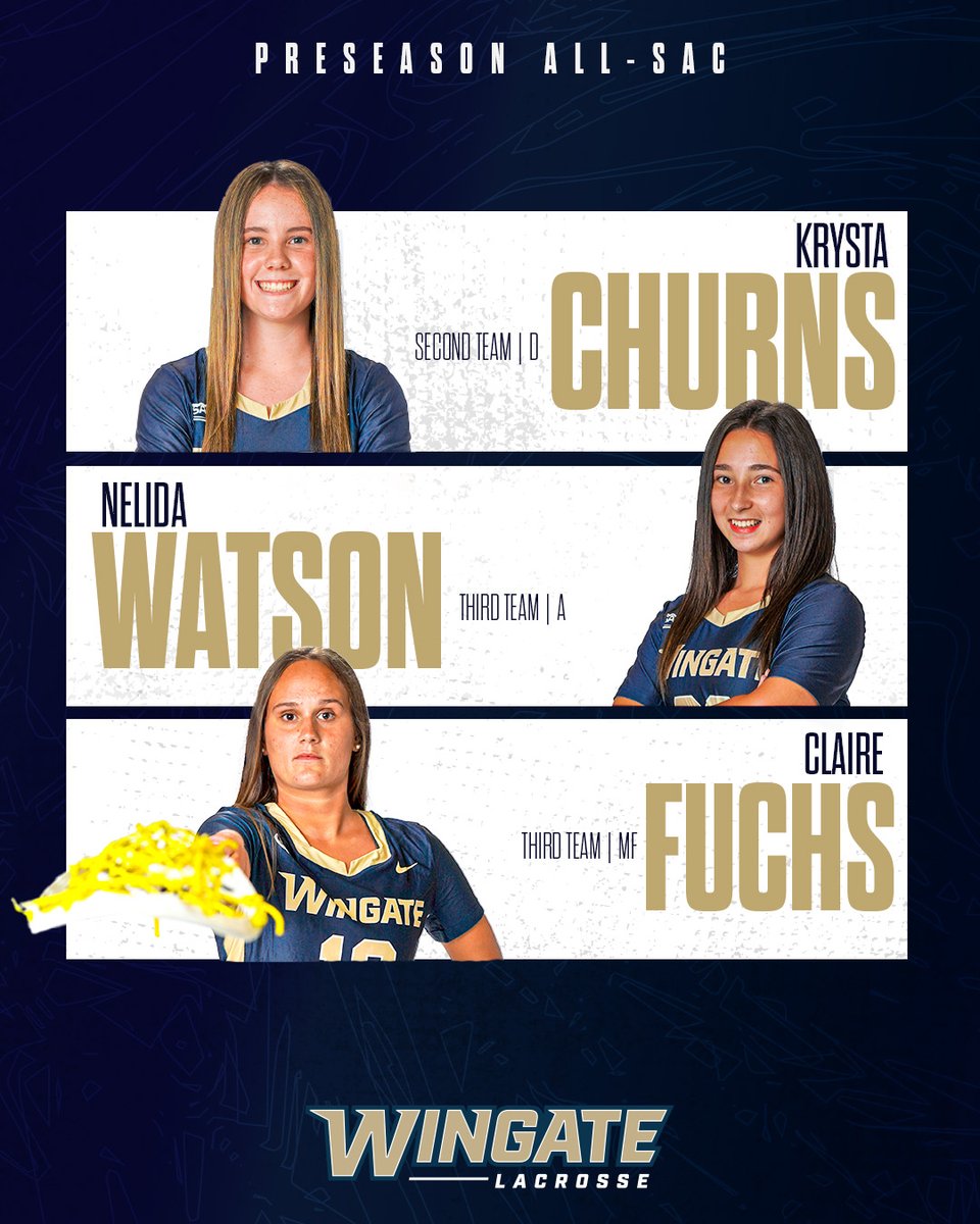 Wingate Bulldogs (@wu_bulldogs) on Twitter photo DOGS ON TOP!
<a href="/Wingate_WLax/">Wingate Women’s Lacrosse</a> is the preseason SAC favorite, with 7 players earning league honors!
Knowles, Biase, Koroly & Wilgeroth named to preseason 1st Team All-SAC; Churns is 2nd Team selection, Watson & Fuchs earn 3rd Team honors!
Story | shorturl.at/jo259
#OneDog DOGS ON TOP!
<a href="/Wingate_WLax/">Wingate Women’s Lacrosse</a> is the preseason SAC favorite, with 7 players earning league honors!
Knowles, Biase, Koroly & Wilgeroth named to preseason 1st Team All-SAC; Churns is 2nd Team selection, Watson & Fuchs earn 3rd Team honors!
Story | shorturl.at/jo259
#OneDog