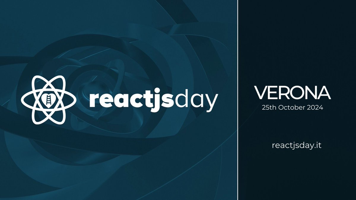 ⚛️We are happy to announce that the 10th edition of #reactjsday will be held on the 25th of October 2024 in Verona, Italy. 🇮🇹 📢In the next few weeks we will open the #CFP, and the Very Early Bird Tickets will go on sale! 🔥Stay tuned!📡 #reactjs #react #conference #webdev