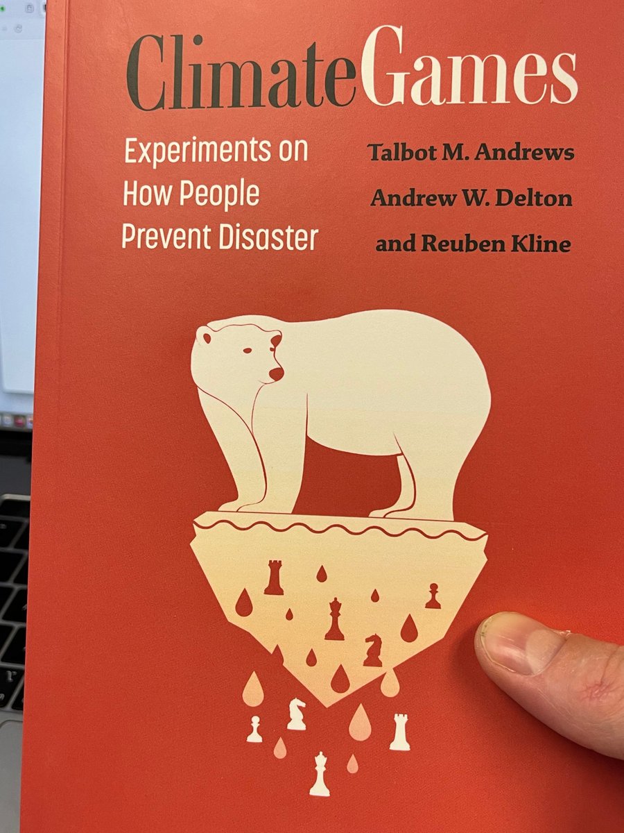 I just got an advance copy of our book Climate Games-written with <a href="/TalbotMAndrews/">Talbot M Andrews</a> and <a href="/AndyDelton/">Andy Delton</a>-and published with <a href="/UofMPress/">University of Michigan Press</a>! We cover geo-engineering, loss &amp; damage, and other timely issues. Get 30% off here shorturl.at/ilUV6 or download open access.