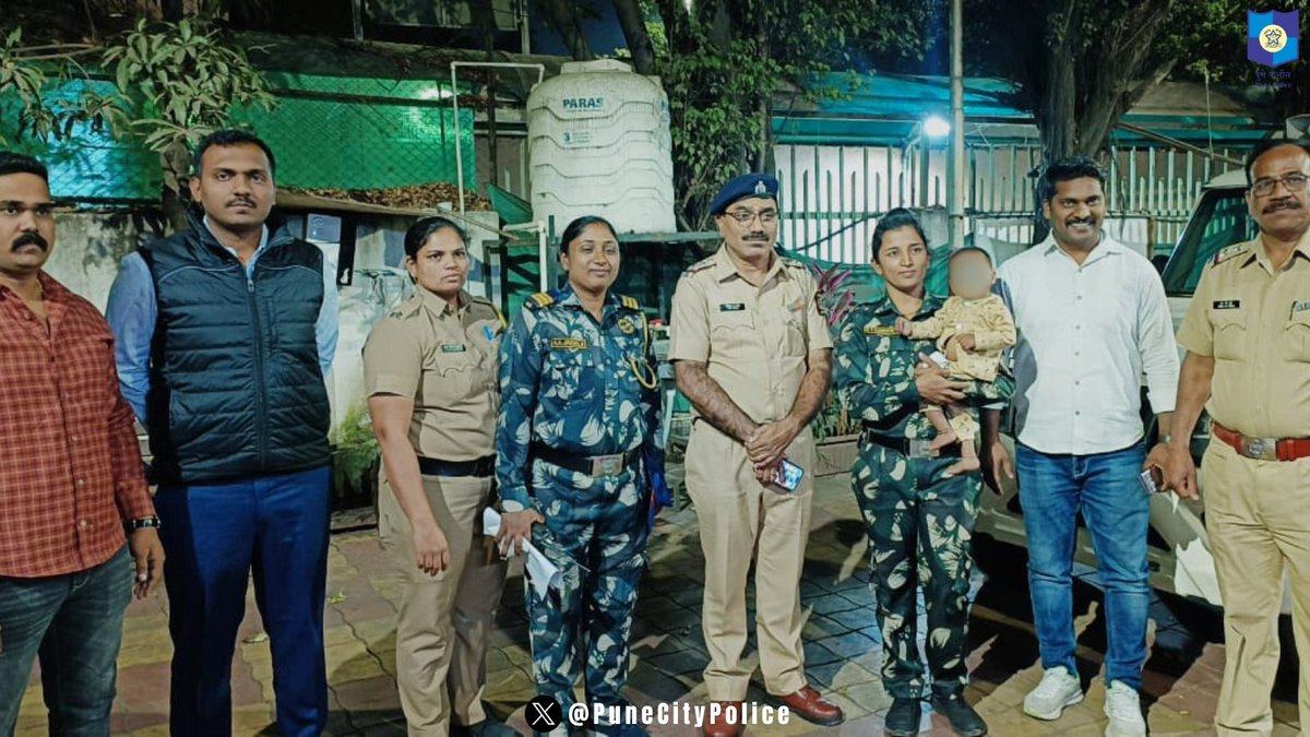 Our 2 Shastri Nagar Damini Marshals found a few-months-old baby crying uncontrollably by a nullah near Kothrud Depo. One of the marshals was a new mother. She draped him in warm clothes, fed some milk and patted him to sleep as they got him to the Police Station. मुलाचा फोटो…