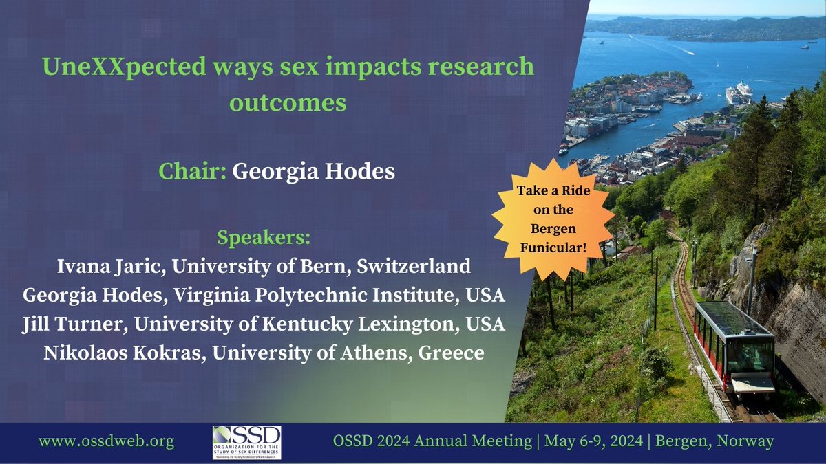 Can't wait for #OSSD2024 🇳🇴! An amazing program, and I am honored to be a part of it as a speaker at the symposium organized by @GeorgiaHodes 👇 Registration is open, so let's join us and explore uneXXpected😉ways sex impacts research outcomes @OSSDtweets