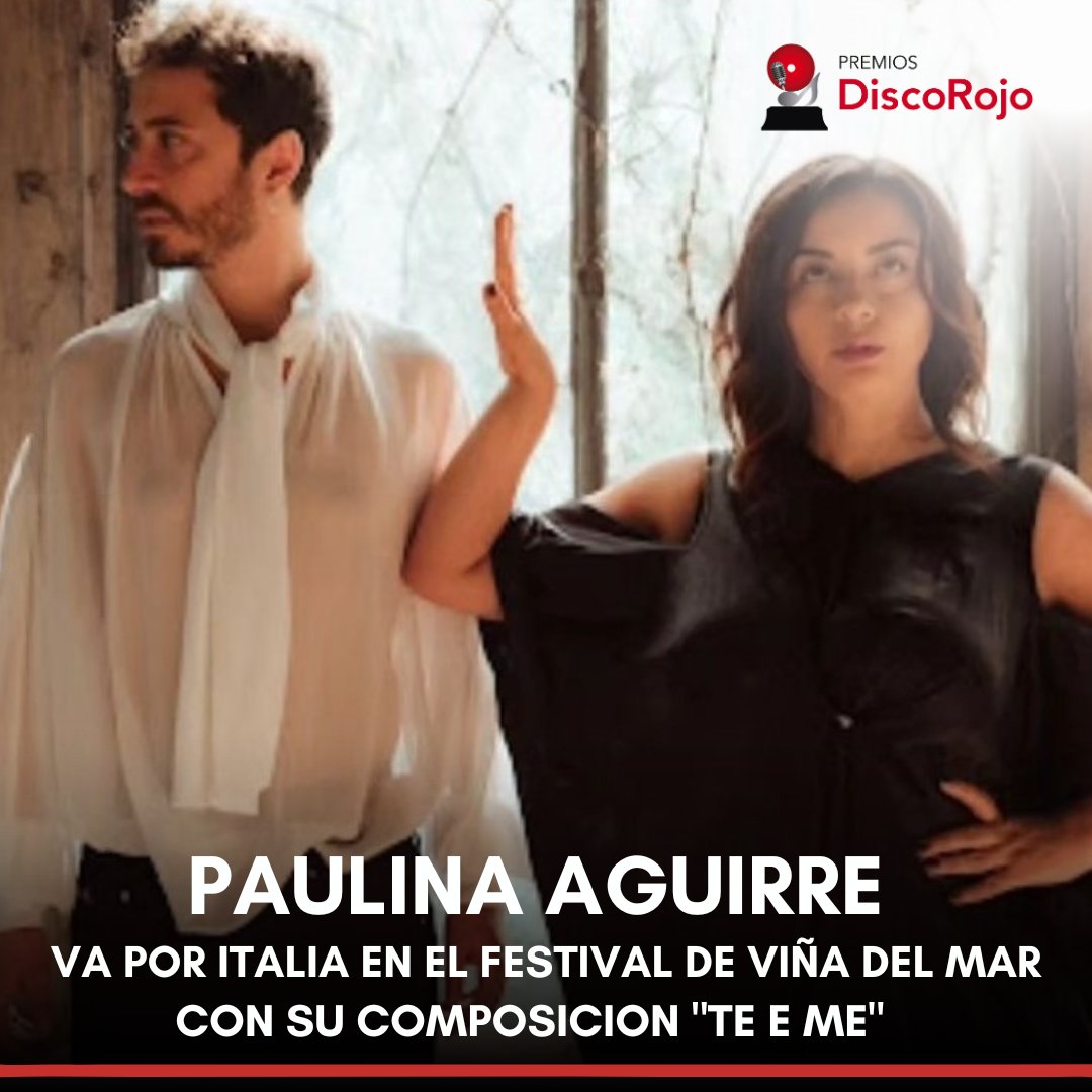 Italia será representado con la canción 'Te e Me' composición de Paulina Aguirre en el Festival de Viña Osvaldo Supino será el encargado de interpretarla en el escenario ante 250 millones de espectadores. @williamlucasm