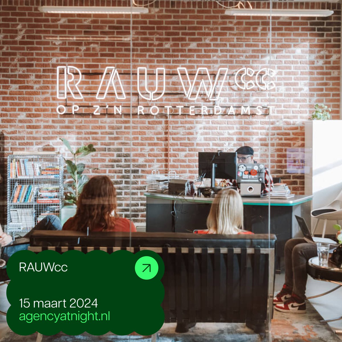 Altijd al een keer een kijkje achter de schermen bij RAUWcc willen nemen? Blok vrijdag 15 maart dan in je agenda. 📅 Wij doen mee aan Agency at Night! Een festival waar creatieve Rotterdamse bureaus voor één avond de deuren openen. 🤩 

Check agencyatnight.nl!