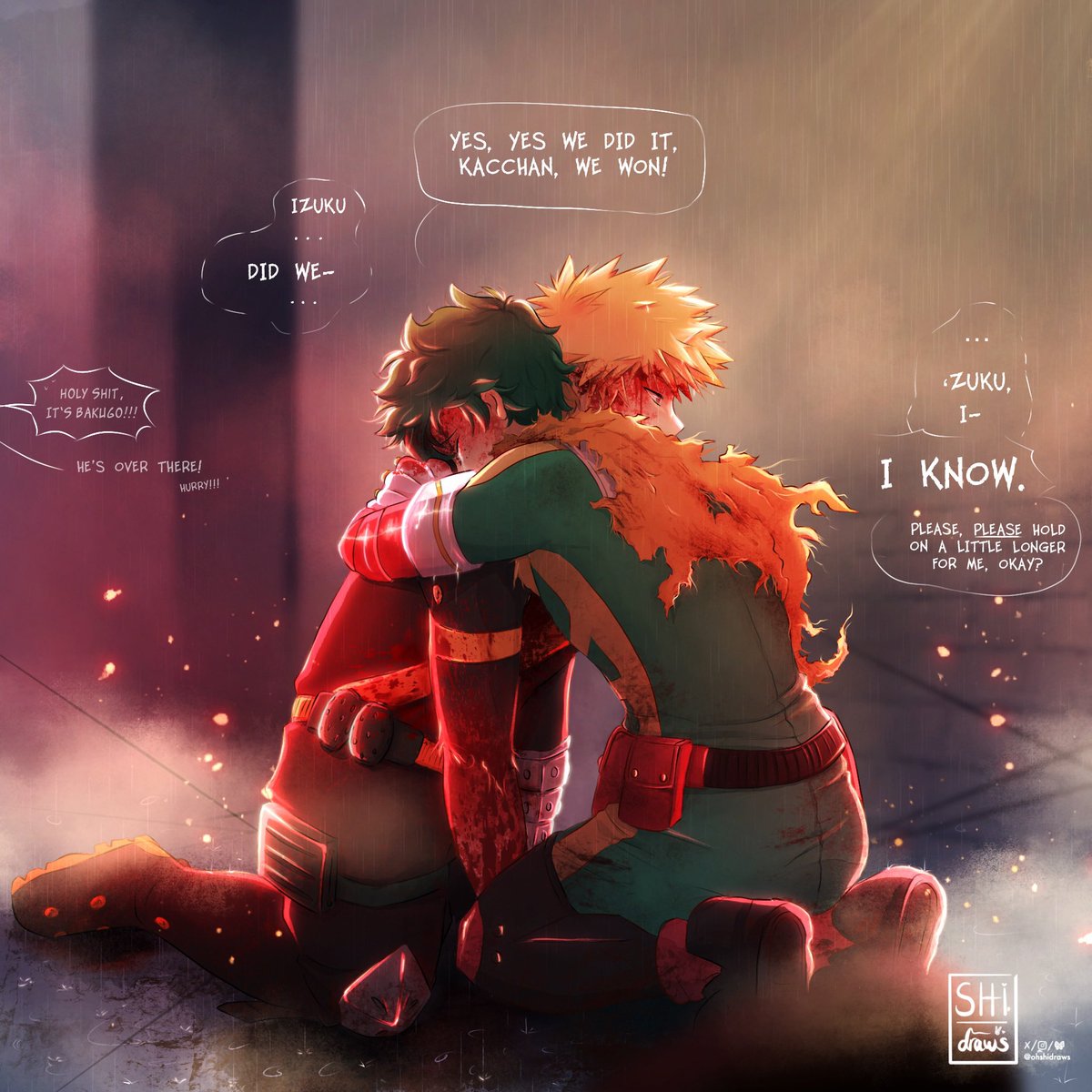 Kacchan sugoi…❤️‍🩹

I CRIED WHILE DRAWING THIS, SO YOU BETTER CRY WITH ME NOW!! 😭🥺 

#bkdk #dkbk #katsudeku #bkdkfanart #bnha #bnhafanart #midoriyaizuku #bakugoukatsuki #midoriya #bakugou #kacchan #bkdkangst #afterthewar #digitalart