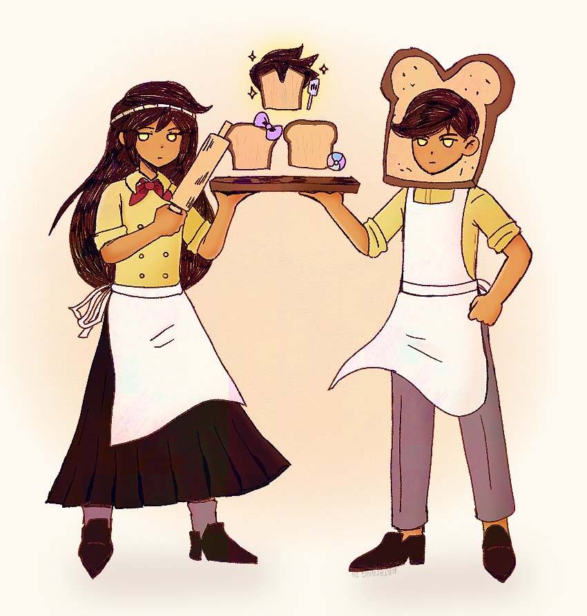 ratqng's tweet image. #omori #unbreadtwins #doughie #biscuit