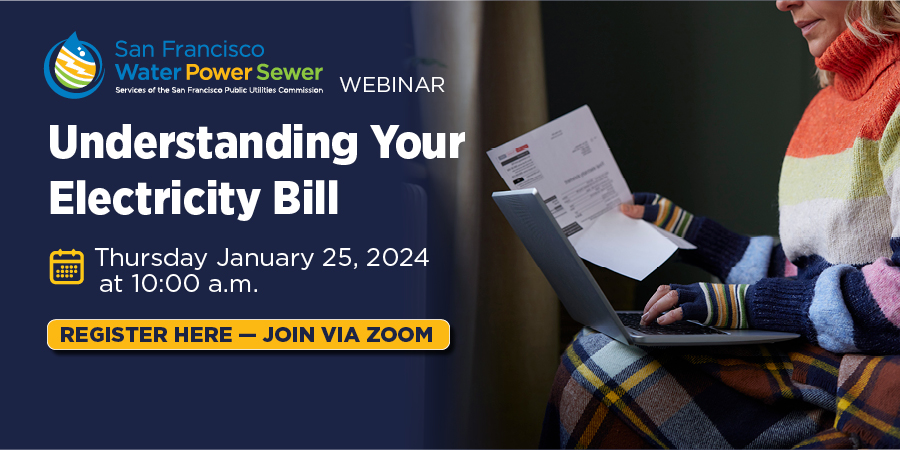 MySFPUC's tweet image. Grab a cup of coffee ☕️ and join us for a free webinar this morning at 10 as we walk you through your electricity bill and share helpful tips &amp;amp; resources for managing your bill year-round. ⚡️ bit.ly/41X4Hzg