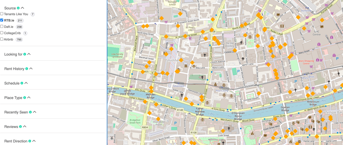 howmuchrent.com/r/rtb_reports now has over 15k Residential Tenancies Board judgements available to explore. When you are viewing a property, you can now tell if the landlord/tenant ever went to court in dispute, for example over the Landlord not returning the deposit.