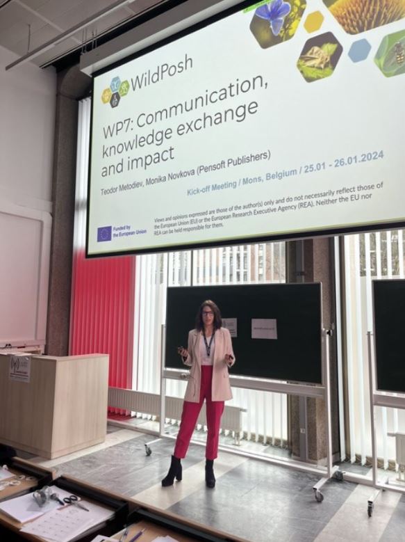 Pensoft's tweet photo. 🤩Our team is in Belgium🇧🇪 for the kick-off of yet another #EUproject, where we're honoured to lead the #Communication, Exploitation & Dissemination!
🐝In the next 4⃣ years, @WildPoshProject will be building up on the results of @poshbee_eu!👌
#WildPoshKickOff #EUpollinators https://t.co/7zxIB0Q9rk