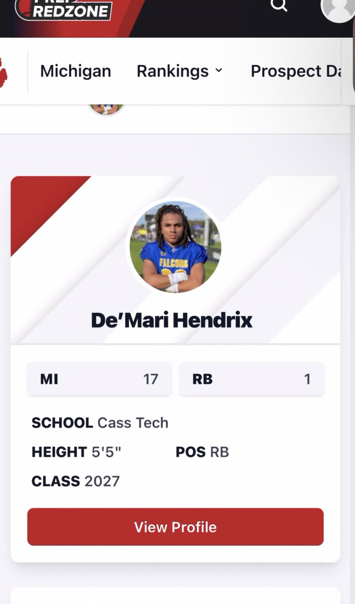 De’Mari “Curly” Hendrix 2027 RB (@dhendrix22__) on Twitter photo Grateful to be ranked the #1 Running Back in the Class Of 2027 In Michigan ! #hardwork <a href="/PrepRedzoneMI/">Prep Redzone Michigan</a> <a href="/CoachRush_CTFB/">Coach Marvin Rushing</a> <a href="/smsbacademy/">SoundMind SoundBody®</a> Grateful to be ranked the #1 Running Back in the Class Of 2027 In Michigan ! #hardwork <a href="/PrepRedzoneMI/">Prep Redzone Michigan</a> <a href="/CoachRush_CTFB/">Coach Marvin Rushing</a> <a href="/smsbacademy/">SoundMind SoundBody®</a>