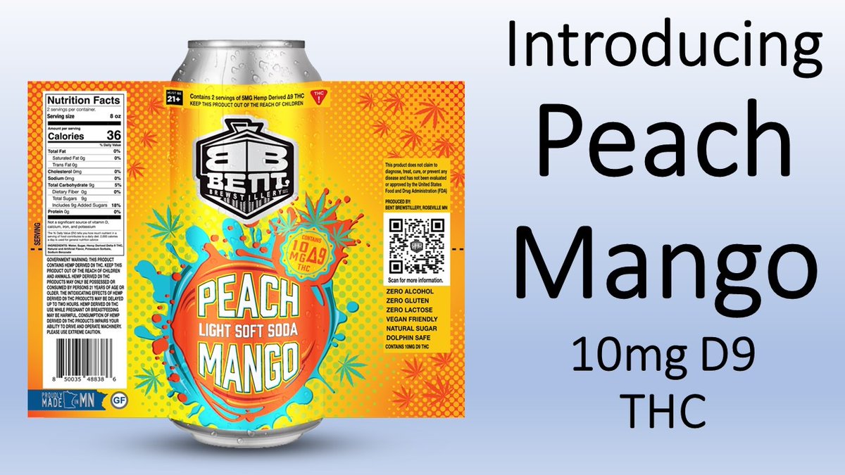 NEW Peach Mango Δ9.

Find it at your local purveyor or in our taproom!

#MicroDistillery #Taproom #RosevilleMN