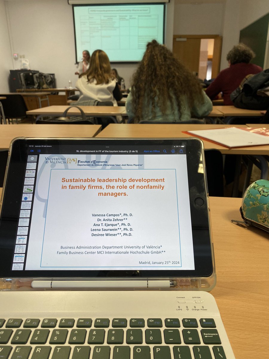 Today we presented our work at the Family Firms Workshop “Family Firms and Sustainability” organized by ACEDE together with SAFER. A qualitative paper focused on the role of nonfamily managers on sustainable family firms.
