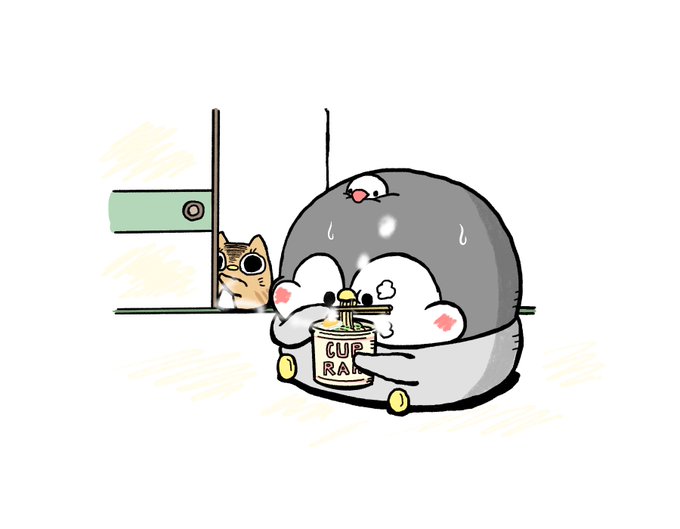 「カップ麺 麺」のTwitter画像/イラスト(新着)