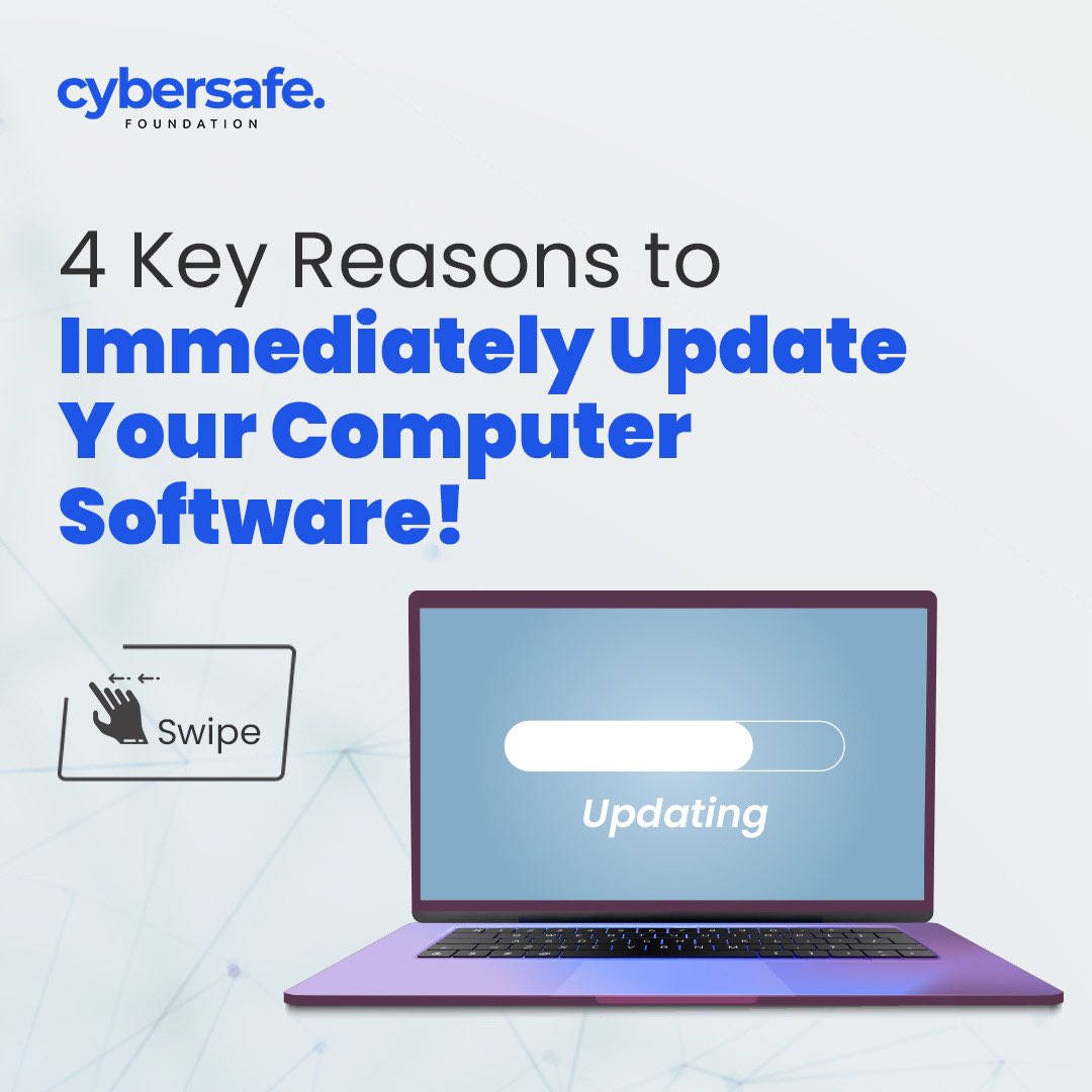 cybersafehq's tweet image. Is your computer software up-to-date?
Here’s your cue to update your computer software. Act now to safeguard your computer’s security and performance!

#cybersecurity #softwareupdate #computersoftware #windows #mac #linux