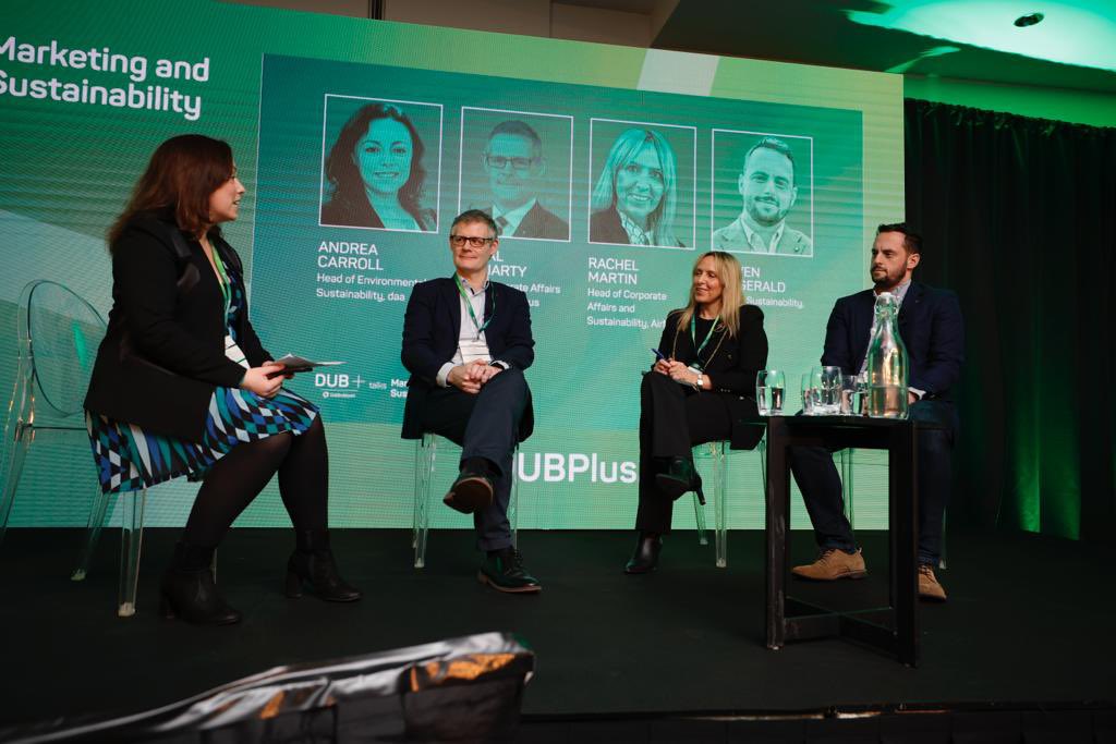 Exploring the sustainable future of aviation in Ireland with a stellar panel! 

Andrea Carroll - daa, Steven Fitzgerald - <a href="/Ryanair/">Ryanair</a>, Rachel Martin - <a href="/AirNav_Ireland/">AirNav Ireland</a> &amp; Donal Moriarty - <a href="/AerLingus/">Aer Lingus</a>. 

A rich discussion on shaping a greener aviation industry.

#DUBPlus24