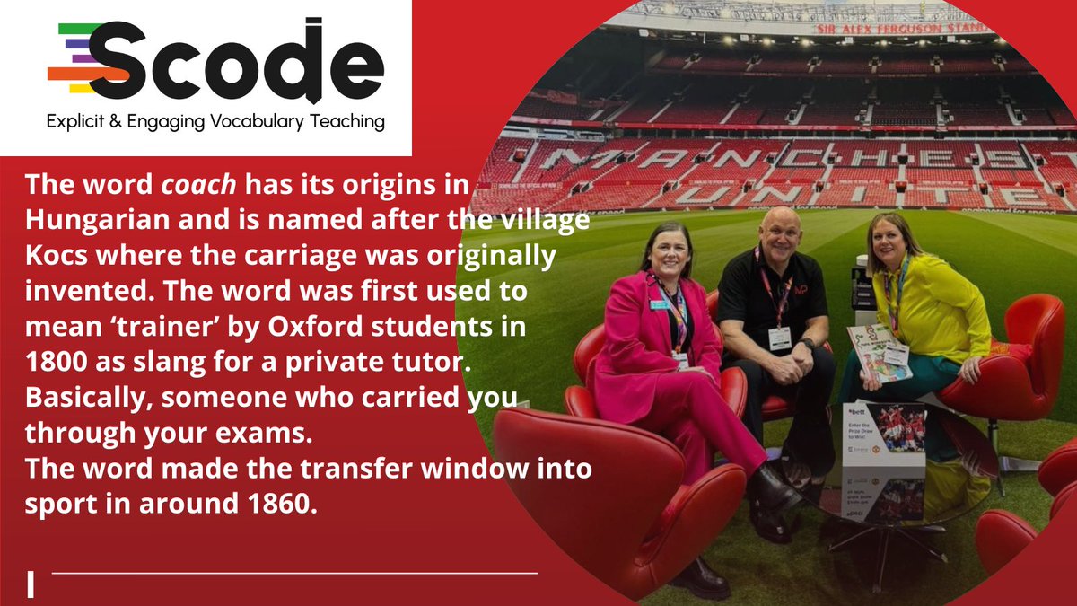 Scode Vocabulary (@scodevocabulary) on Twitter photo ‘Coaching’ the footballers in vocabulary. <a href="/Mike_Phelan_1/">Mike Phelan</a> <a href="/HorrocksDavid/">David Horrocks</a> <a href="/EuHu_findel/">EuHu</a> #Bett2024 #secondaryvocabulary #etymology #teachers ‘Coaching’ the footballers in vocabulary. <a href="/Mike_Phelan_1/">Mike Phelan</a> <a href="/HorrocksDavid/">David Horrocks</a> <a href="/EuHu_findel/">EuHu</a> #Bett2024 #secondaryvocabulary #etymology #teachers