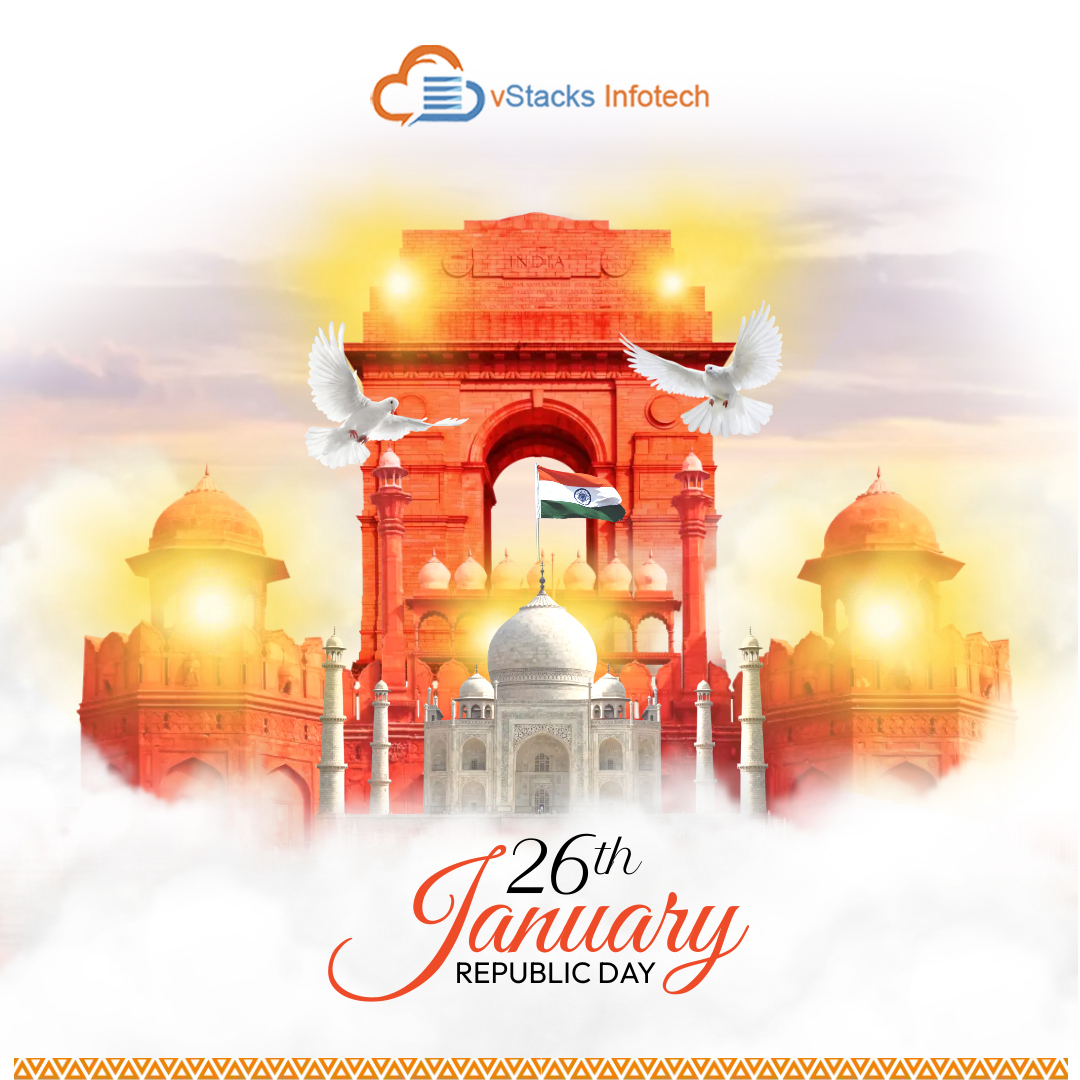 #HappyRepublicDay #Republicday2024 #RepublicDay #republicdaycelebration #republicdayparade #india #indianarmy #indian #tricolor #flaghosting #vstacksinfotech