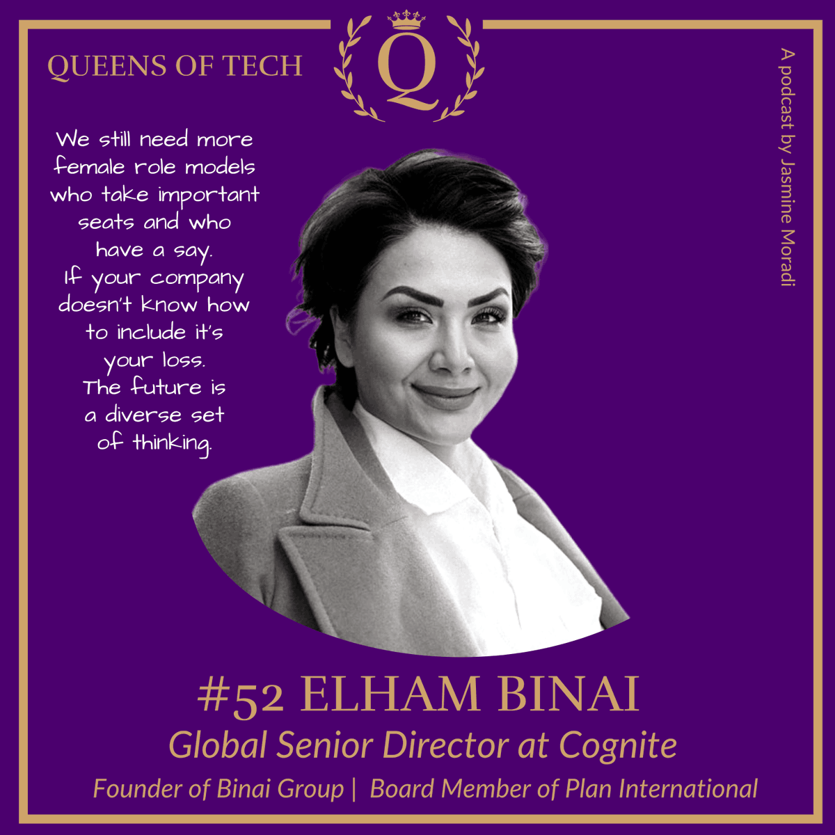 QueensofTech's tweet image. 🎙 👑 Tech Queen @ElhamBinai' is dedicated to leaving a mark through her contributions to #AI and advocating for the significance of diverse thinking.
queensof.tech #WomenInTech #leadership #DEI #podcast