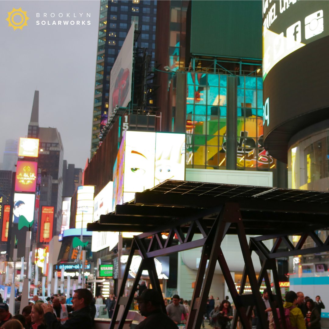bksolarworks's tweet photo. #Throwback to 2017 when the @bkcanopyco Solar Canopies took over Times Square 🗽 Seven years and almost 2,000 projects later, we're still bringing NYC the best solar services in the five boroughs ☀️ Learn more about us here: https://t.co/6n9z8XfW3a

#TBT #TimesSquare #NYSolar https://t.co/zLSHQtctBM
