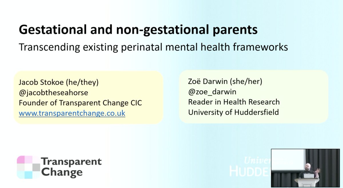 Thank you Jacob Stokoe @jacobtheseahorse & Zoe Darwin @zoe_darwin for joining us today at #UKIMS2024 highlighting the importance of perinatal health frameworks in 'Gestational and non-gestational parents'