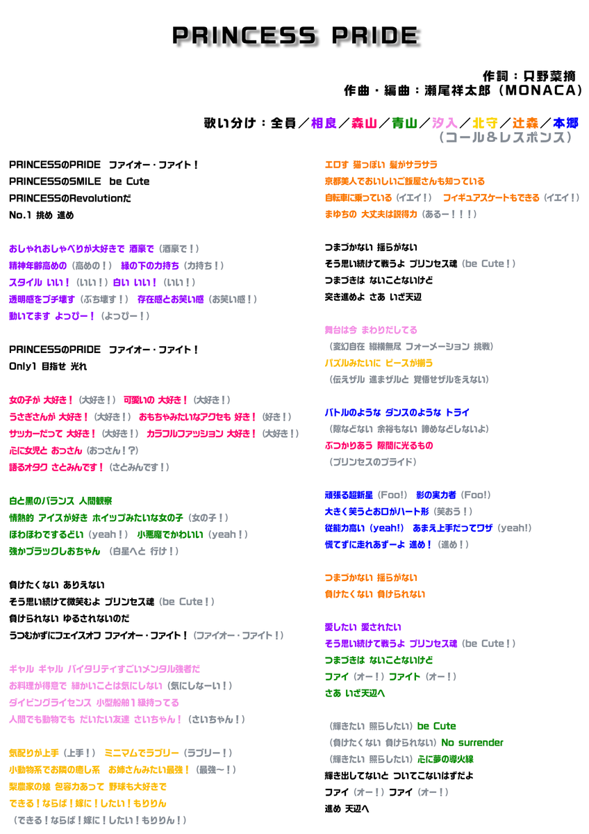 smileprincessPR's tweet photo. ／／
新曲『PRINCESS PRIDE』
フル歌詞大公開❣️❣️
＼＼

本日公開した新曲『PRINCESS PRIDE』
の歌詞を大公開💥💥
練習にお使いください…💖

コール部分のポイントは下記URLより
あずーが解説しております🤗✨
https://t.co/J30lFpD9Zh

#スマプリ3rdライブ https://t.co/FEXOlXyITs