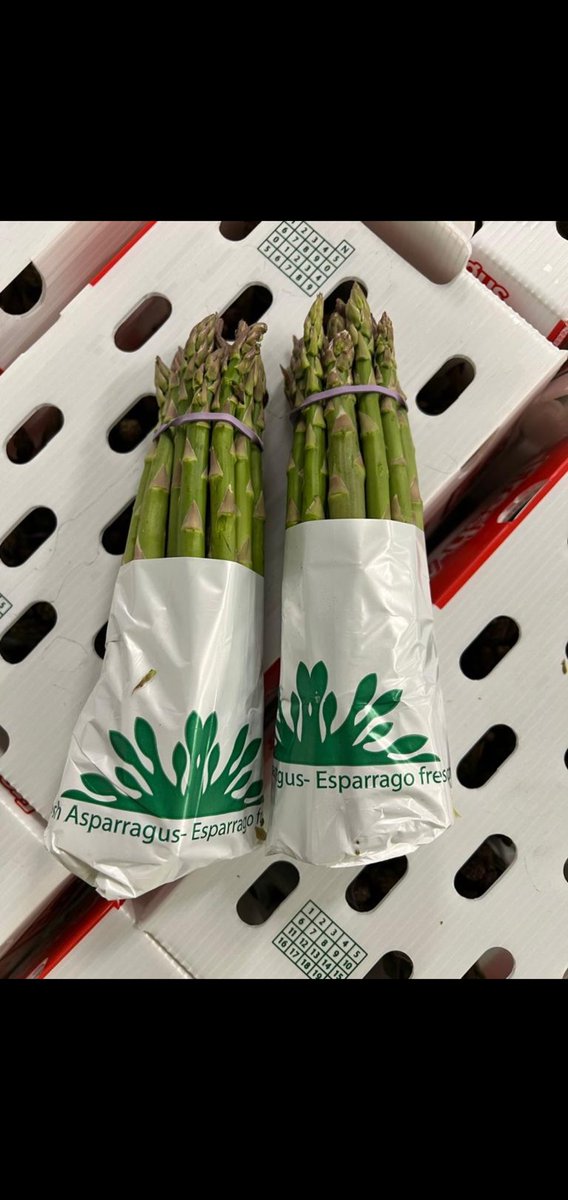 Peruvian asparagus season is coming to an end Mexican asparagus is due to start this weekend. Keep your eyes peeled for further updates.