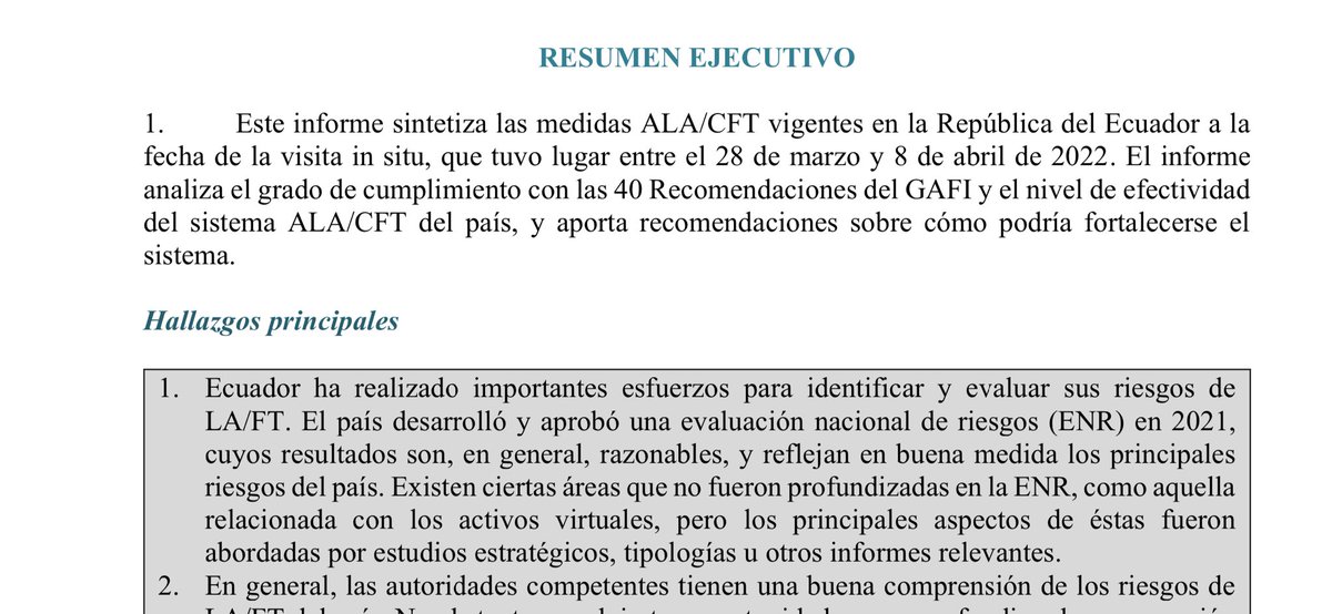 Luis_Fierro_Eco's tweet photo. @panaranjos @rgdelat Estoy citando un boletín de prensa de la UAFE destacando ese logro.

Aquí los “hallazgos principales” del Informe de Evaluación publicado en enero 2023:

https://t.co/r97j1pnJRG https://t.co/ZLCztVjhZm