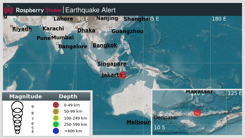 raspishakEQ's tweet photo. Preliminary M5.6 #Earthquake
ID: #rs2024btaclf
8km from #Riung, #FloresRegion,Indonesia
2024-01-25 12:24 UTC
Source: #GFZ
@raspishake

Join the largest #CitizenScience EQ community ➡ https://t.co/Y5O0dgJqJF

EVENT ➡ https://t.co/nn06CUx1cD https://t.co/yYpymjkOHV