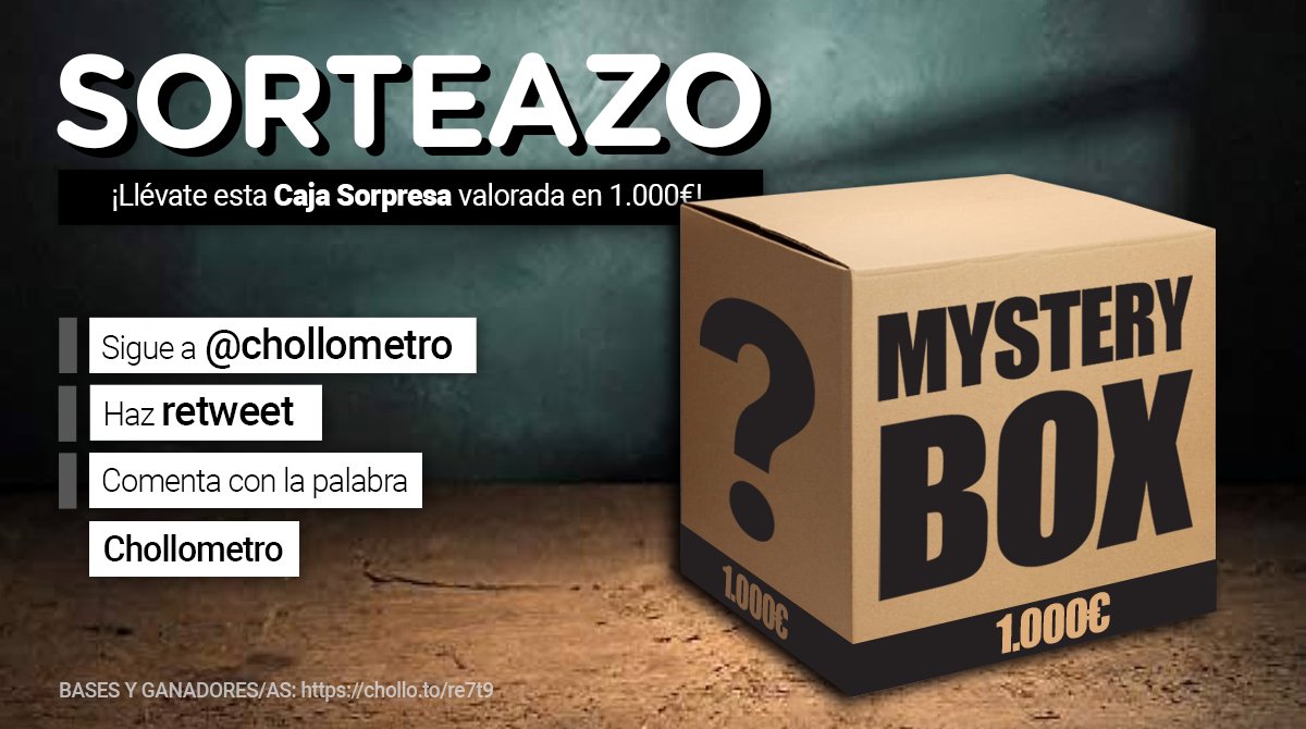 chollometro's tweet image. Vamos que se acaba! SORTEO SORPRESA! 🦾

Para participar:   
 🏃Síguenos
🔁 Haz retweet  
✍️Comenta con la palabra Chollometro Y... llévate lo que hay dentro de esta caja! Sorpresa!

#ChollometroSorpende