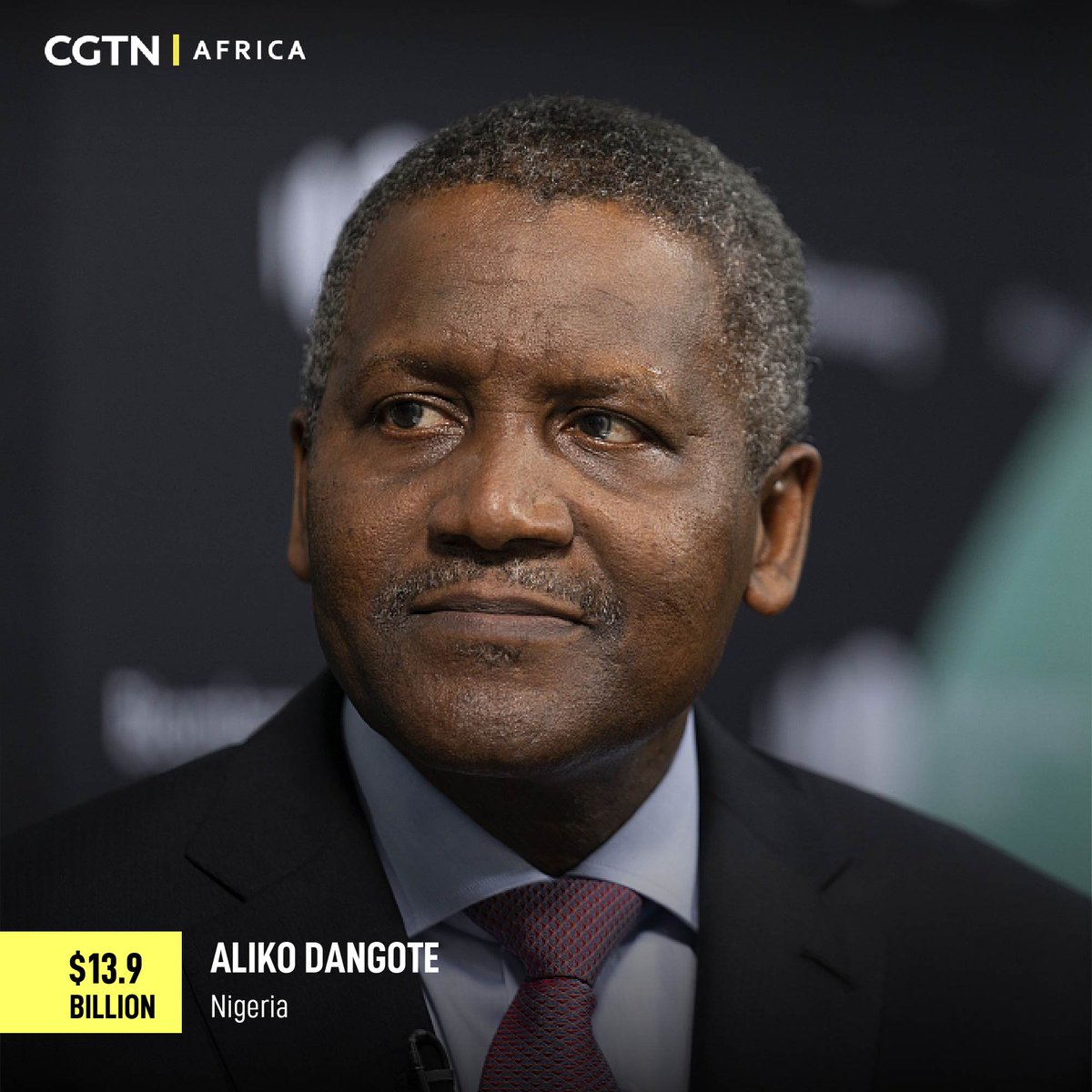 cgtnafrica's tweet photo. Forbes' list of Africa's 10 wealthiest people is out. Nigeria's Aliko Dangote claimed the top spot for the 13th consecutive year.