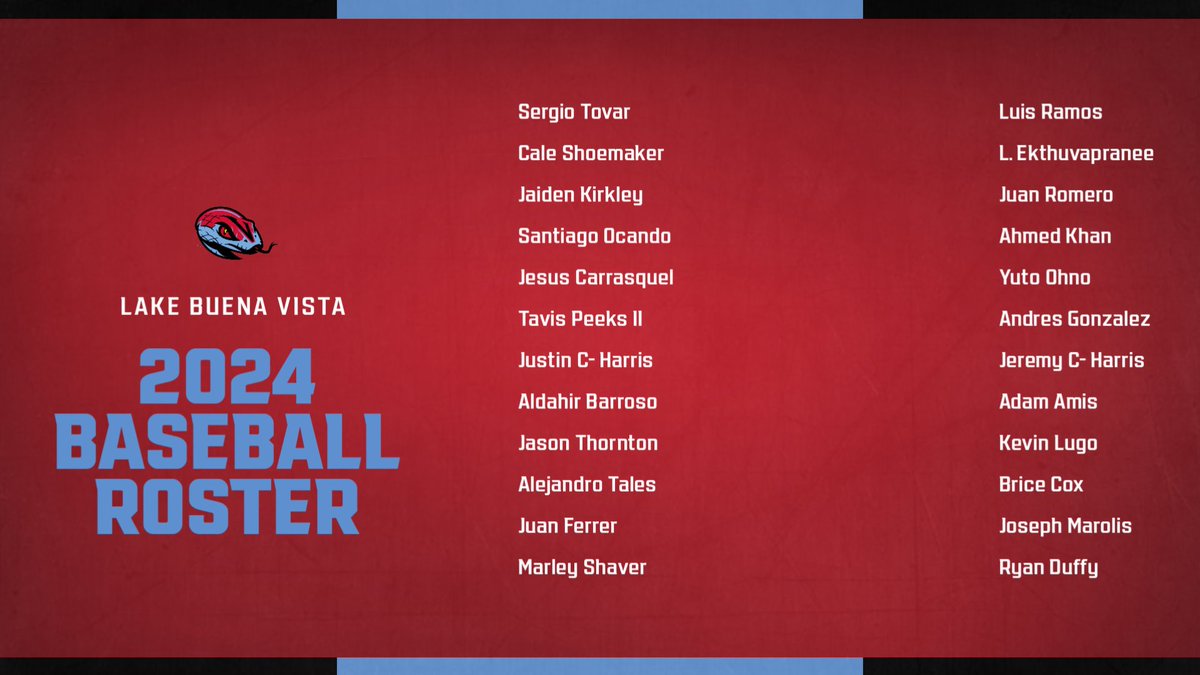 LBVBASEBALL's tweet photo. 2024 Viper Roster https://t.co/4YlMo12MS2