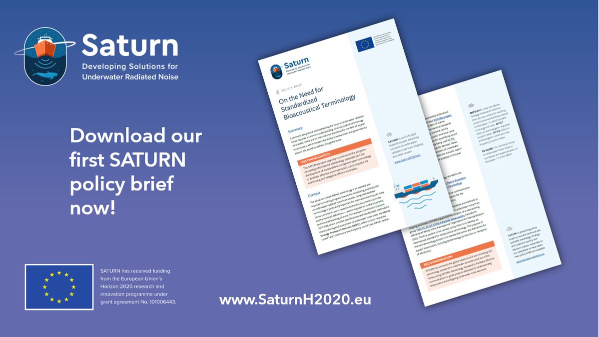 Our first project policy brief 'On the Need for Standardized Bioacoustical Terminology' is now available from our project website! 🥳

Download your copy at the link below:

saturnh2020.eu/resources-1/sa…