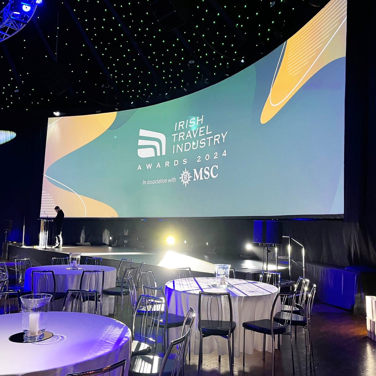 The lights are on, the stage is set and we can’t wait to see you all at the Irish Travel Industry Awards this evening
#IrishTravelAwards #MSCCruises #platinumtrav #MagicVacations #PlatinumTravel #SteinTravel #Best4Travel #clickandgo_holidays #tour_america  #uwalk #Best4Travel