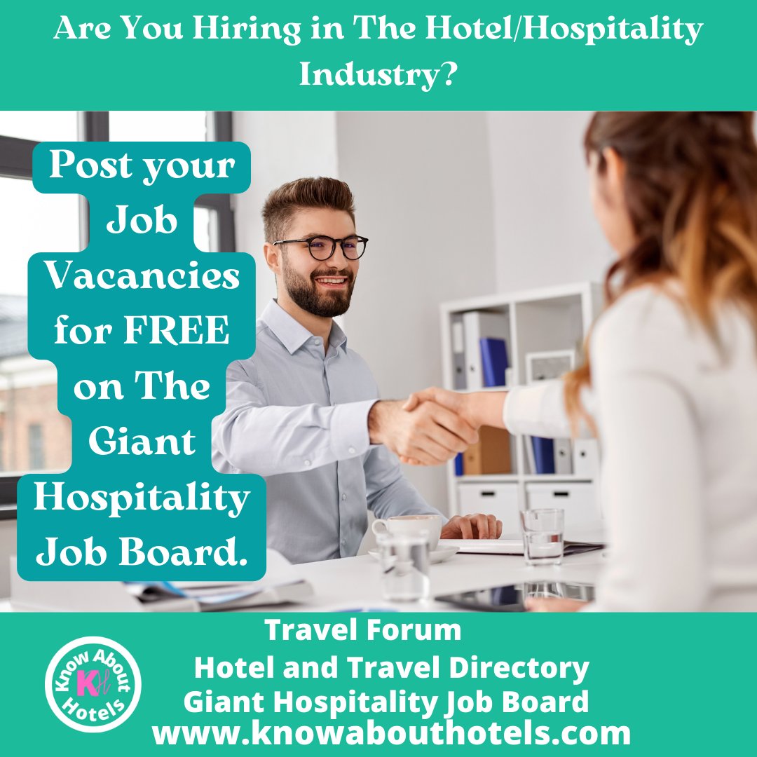 🌟 Calling all hotel owners, recruiters, and hospitality industry stakeholders! 🌟

Are you looking to fill positions in your establishment? Look no further! 
knowabouthotels.com/hospitality-jo…