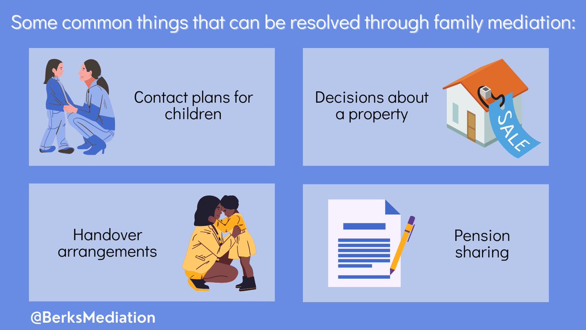 For Day 4 of #FamilyMediationWeek, we have put together some of the most common things that can be resolved through family mediation, out of information we have previously shared. #ThrowbackThursday <a href="/FamilyMedWeek/">Family Mediation Week</a> <a href="/FamMedCouncil/">Family Mediation Council</a> #divorce #separation