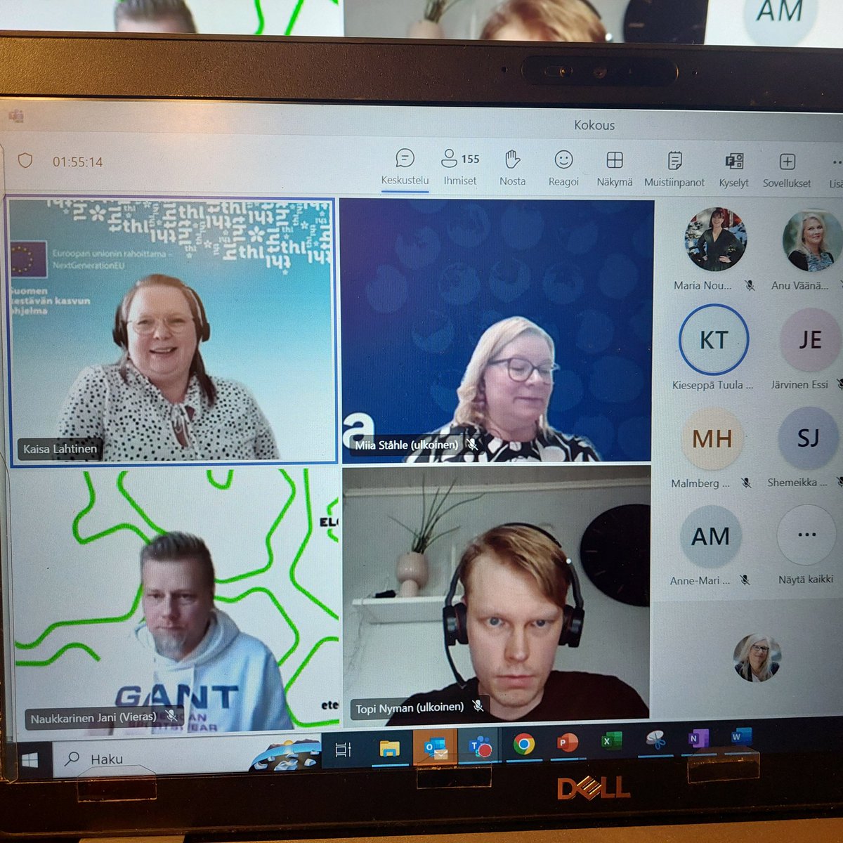 #Sujuvatpalvelut kehittämisklinikka #kestäväkasvu #RRP menossa, teemana Kehittämistyön juurruttaminen ja mittarit
Linjoilla ~200 kiinnostunutta, upeaa!

Klinikan alku viriteltiin rennosti mittareihin liittyen
➡️Suurin osa valitsi kuvan 8😁

Lopussa yhteenveto esittäjien kesken👏