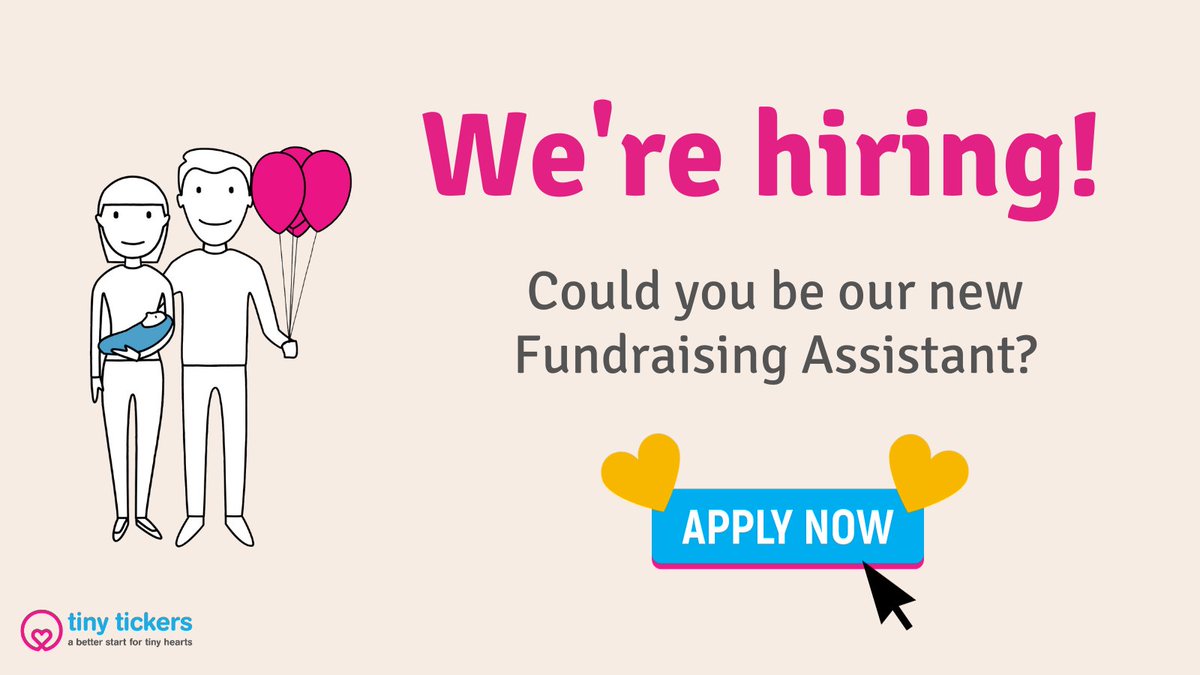 📢 We're hiring! We're on the lookout for a Fundraising Assistant to join our small, friendly team. This is a home-based, flexible role, that makes a real difference to babies with serious heart conditions. 📷Apply here 📷ow.ly/V1FN50QpTh2 #showthesalary