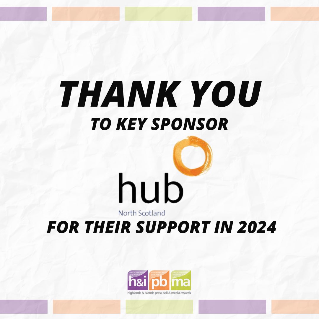 Richard Park, chief executive of hub North Scotland, said: “We are delighted to be a sponsor again because our role as a community infrastructure developer for the public sector brings us into regular contact with media organisations across the highlands and islands and -