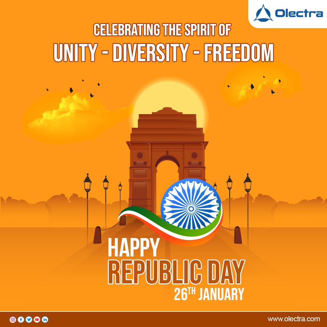 #Olectra team wishes you a #HappyRepublicDay