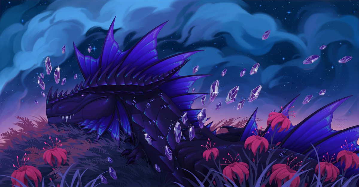 Polunoch_sv's tweet image. 💙 Portrait for HyperactiveCoconuts as a gift for Kira

The art was made in August, 2023