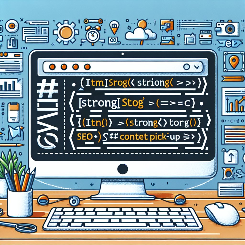 skillogyinc's tweet image. HTMLの&amp;lt;strong&amp;gt;タグは強調する時に使うけど、SEOにも影響力があるんだ。内容をピックアップしてくれるから、賢く使ってね！ #HTMLTips #WebDev