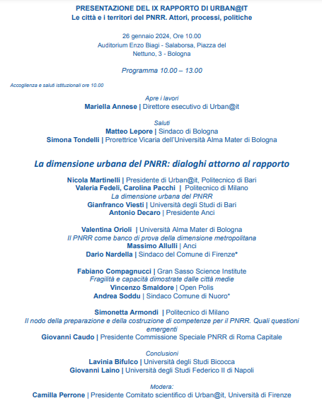 maxallulli's tweet photo. Domani a Bologna per la presentazione del nono rapporto Urban@it su Città e #PNRR https://t.co/Y1oWqMihQy https://t.co/y46GChBHWR