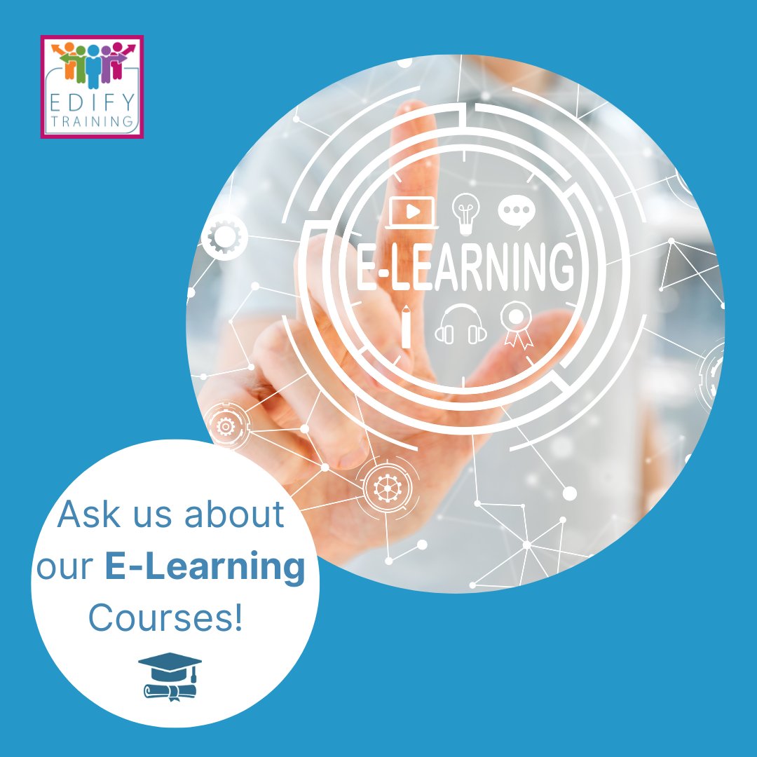 We have many e-learning courses for personal and professional development. Take a look through our courses here

edify-consultancy.co.uk

Or give our team a call on 01622 766078