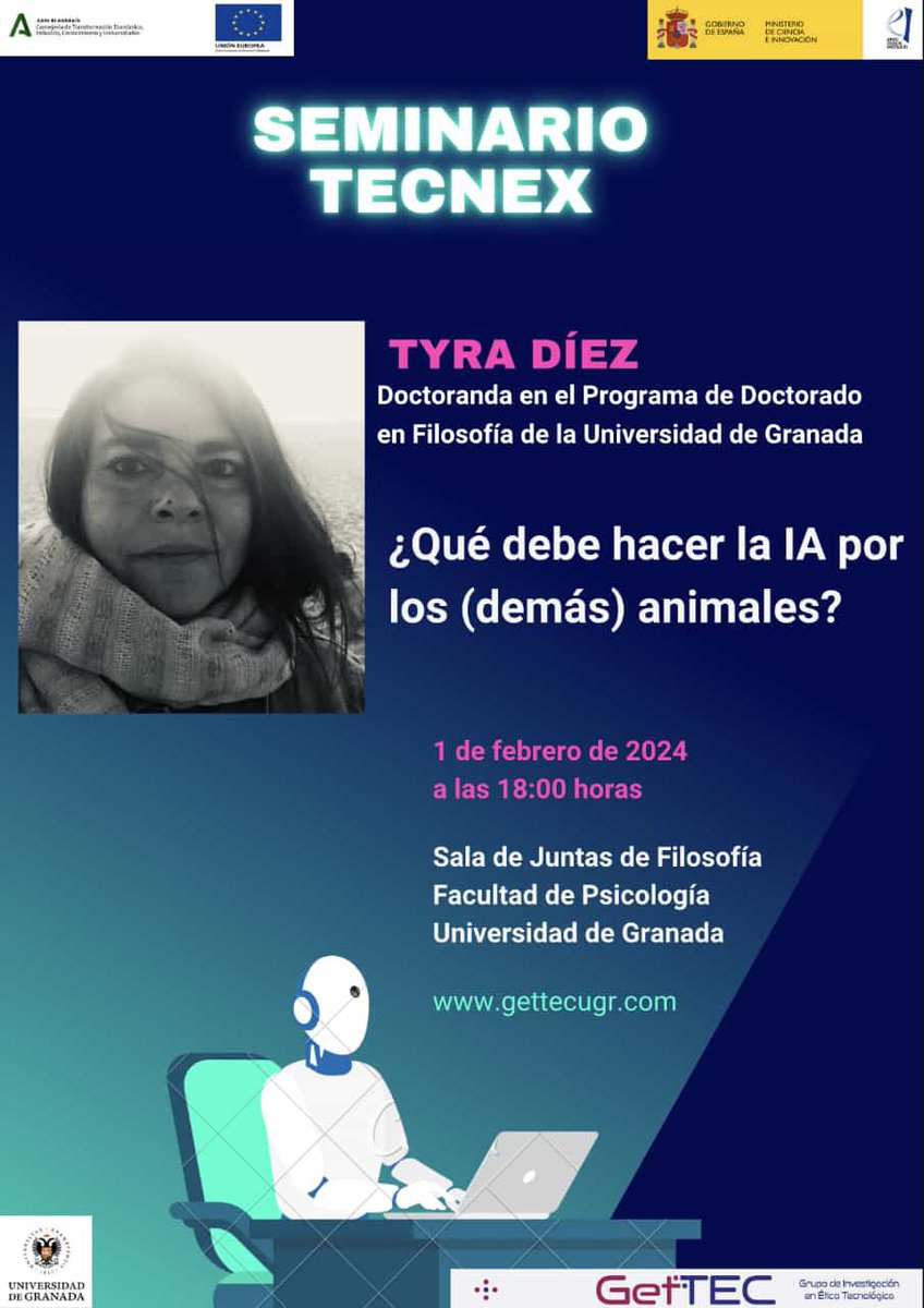 ¿Qué debe hacer la IA por los demás animales? El jueves 1 de Febrero en Granada📍✊#veganismo #antiespecismo #vegano #granada