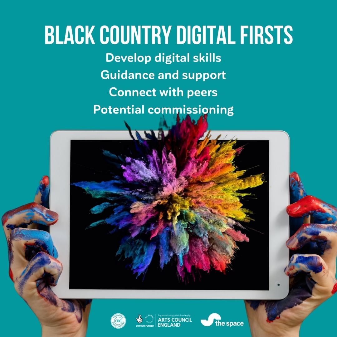 Black Country Digital Firsts - a new programme delivered in partnership with @thespacearts to help develop skills, offer guidance and support, connect and commission. Find out more here > creativeblackcountry.co.uk/black-country-…