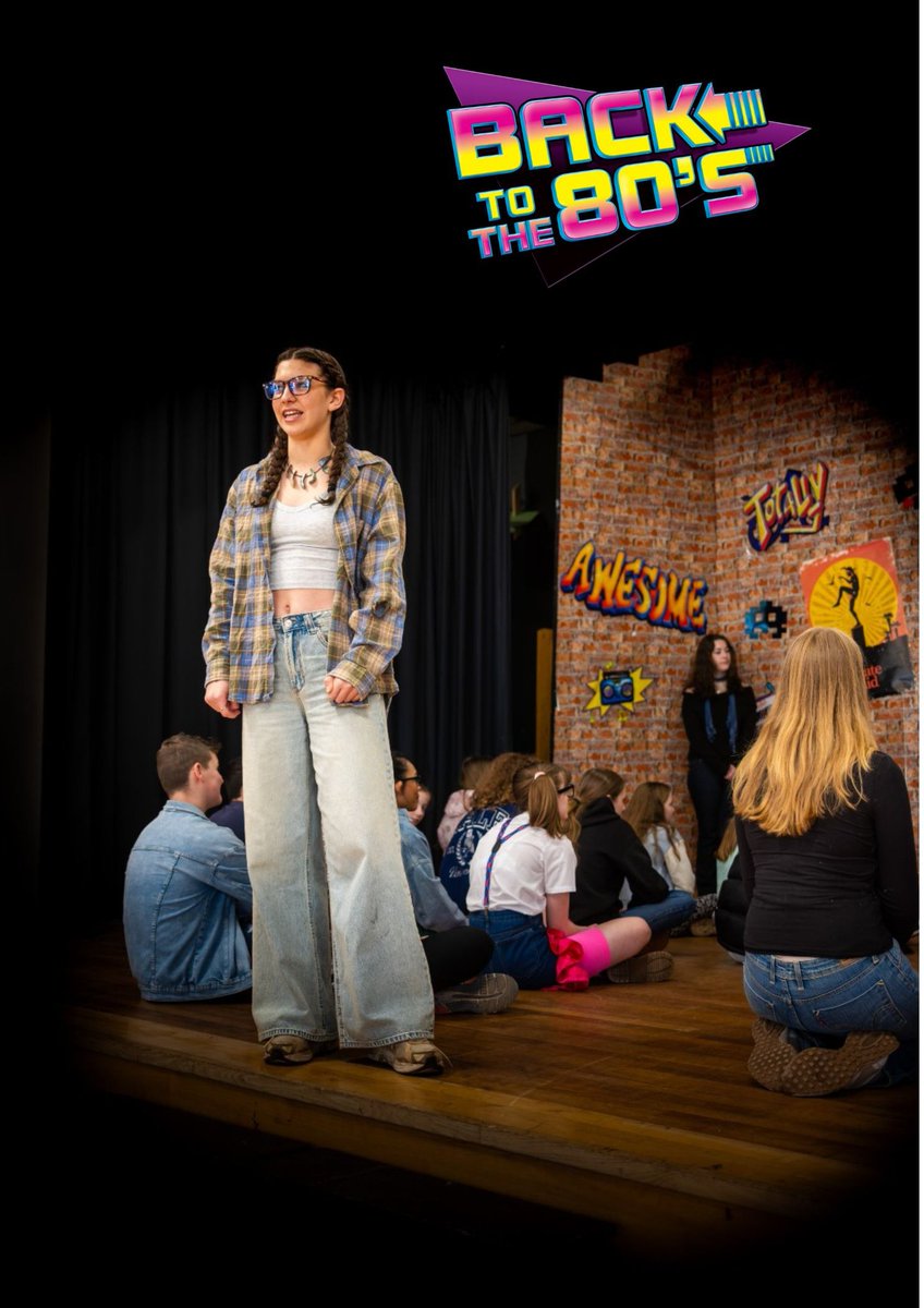 *Character introduction*
This is Corey 20 years on - he narrates the life of his younger self, reminiscing about the 80's, his old school mates and his first love - Tiffany.

Back to the 80's - Friday 2nd (7pm) and Saturday 3rd February (2pm &amp; 7pm)

(non-dress rehearsal photo)