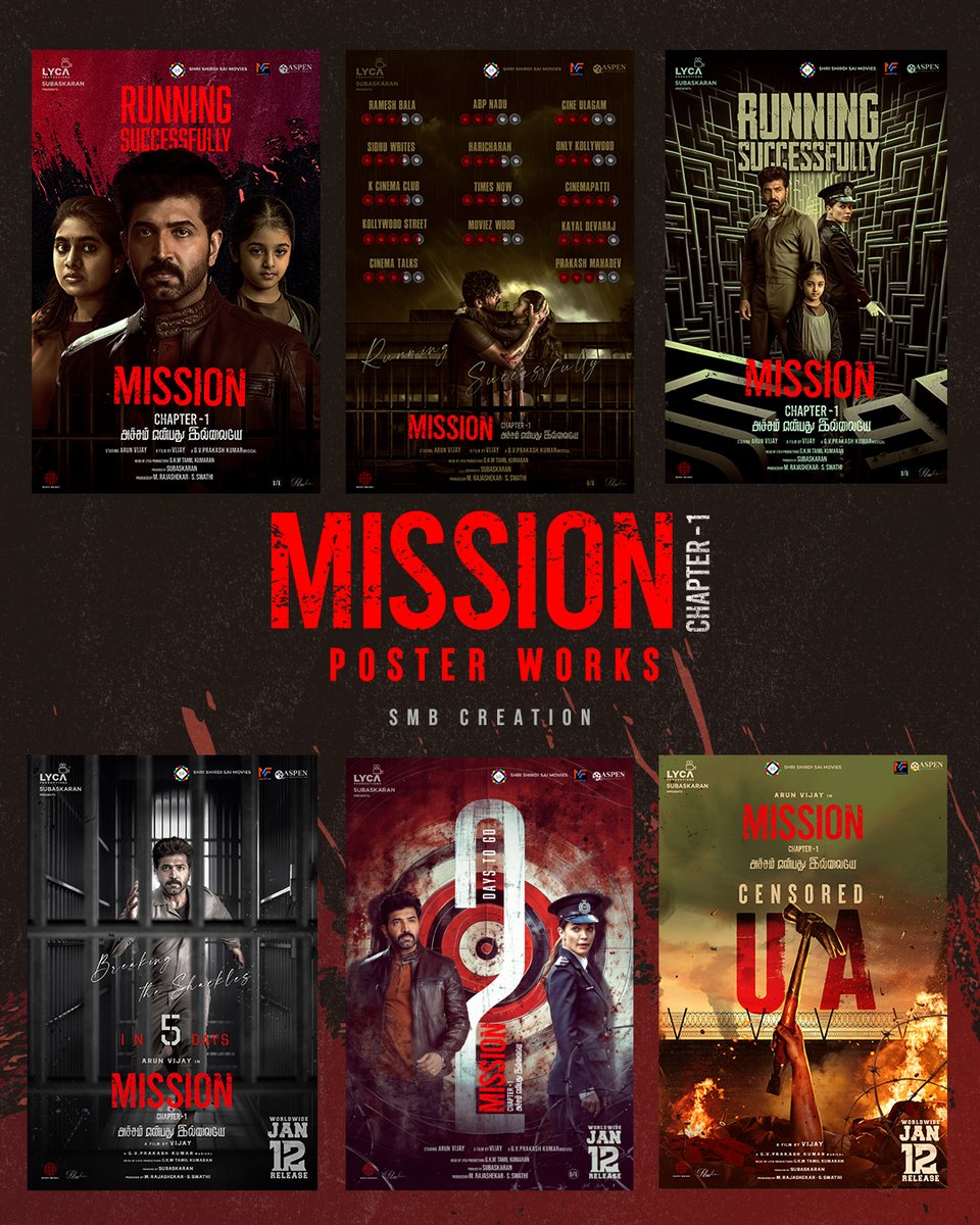 Posters work for #MissionChapter1 

Thank you @LycaProductions ❣️

#SMBcreation