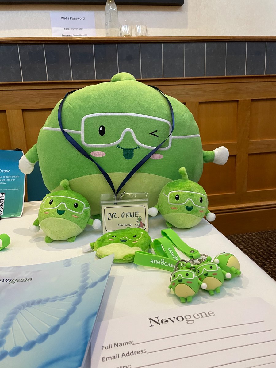 hannahjlawson's tweet image. Some eager attendees are ready to go! 😉 Come pick up your badges & some @Novogene_Europe treats! #RNAUK2024